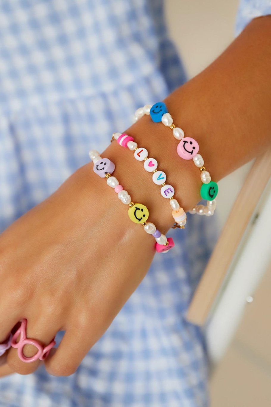 bracelet en acier inoxydable love couleur or Image2